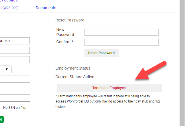 Payroll Documents for Terminated Employees