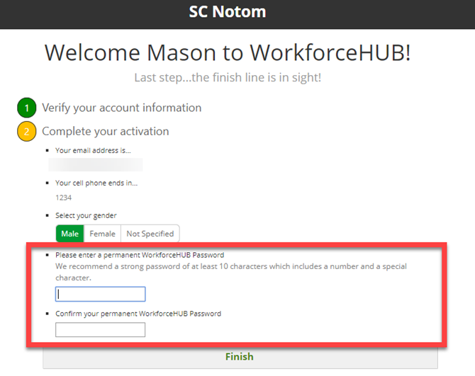 password entry fields
